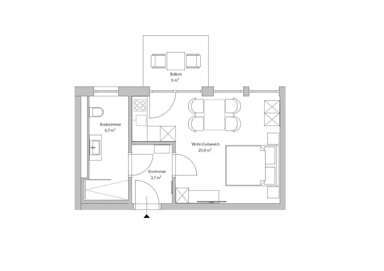 Stylische Mit Balkon Apartment *